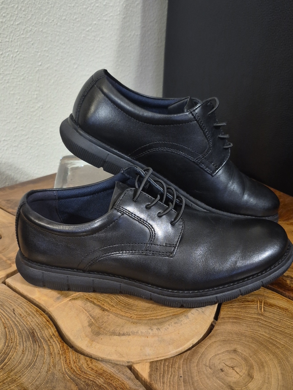 Boys Black Leather Dress Shoe